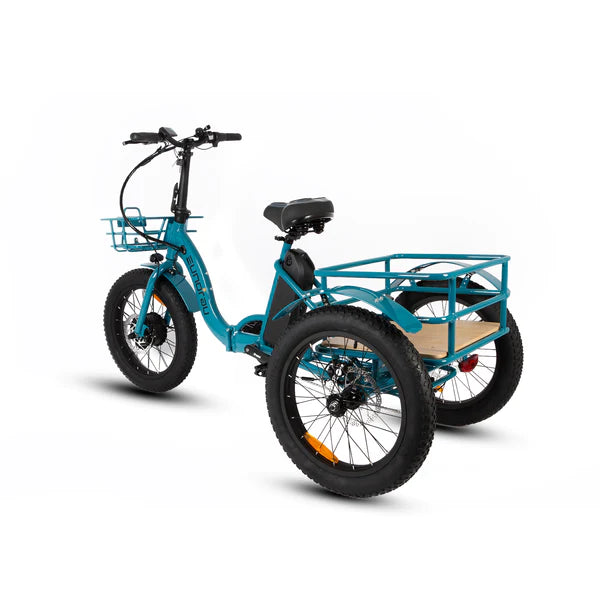 Eunorau NEW TRIKE Foldable 500W 20-Inch Wheel Electric Bike, Blue