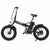 Ecotric Matt Black 48V portable and folding fat ebike with LCD display 500W  48V