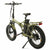 Ecotric Matt Green Fat Tire Portable and Folding Electric Bike with color LCD display 500W 48V 15AH